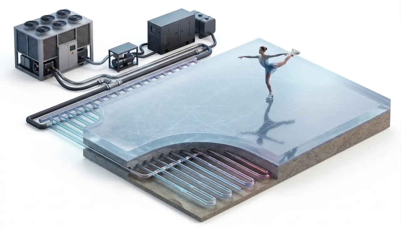Estructura de una pista de hielo